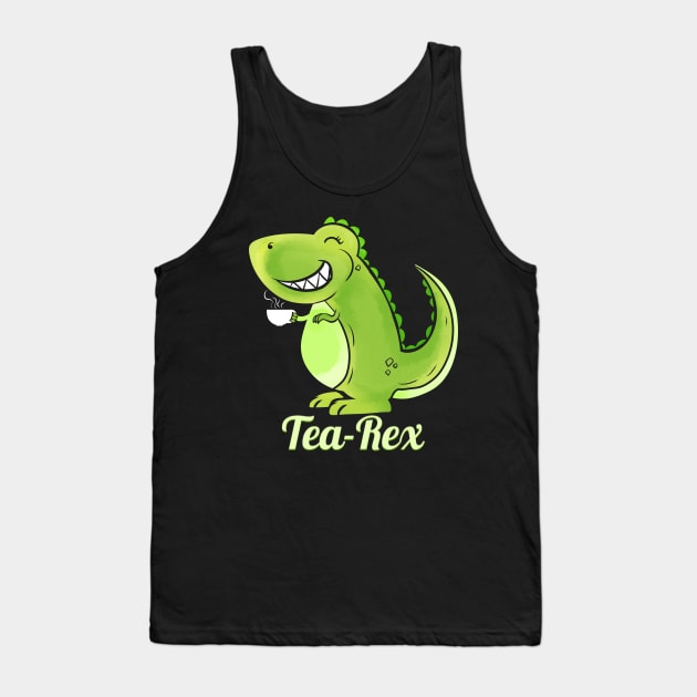 Comic Dino T-Rex Tea-Rex Tea Funny Tank Top by SinBle